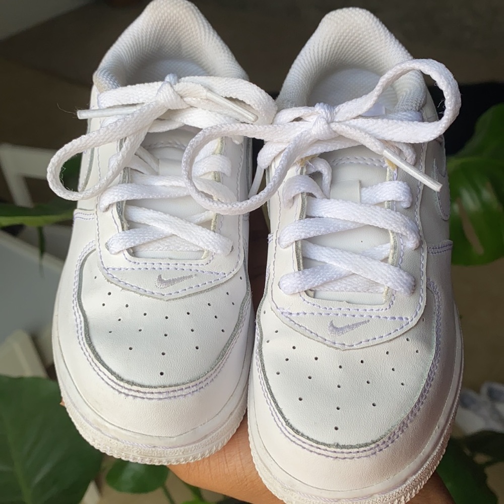 All white Nike Air Force 1 size 9c
